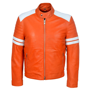 Veste en cuir de mouton véritable pour homme, style café racer, veste en cuir de moto décontractée et tendance, fabrication OEM ODM en gros - Product Image 2