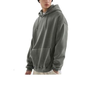 Venta al por mayor pulóver peso pesado 100% algodón Sudadera con capucha hombres logotipo personalizado bordado a granel en blanco francés Terry sudaderas con capucha de gran tamaño - Product Image 1