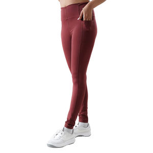 Leggings de sport pour femme, coupe ajustée, taille haute, en tissu extensible, avec logo personnalisé, pour yoga et entraînement, vente en gros - Product Image 4