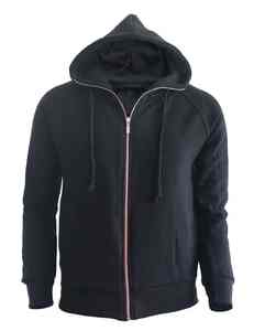 Sudaderas con capucha para hombre, baratas, lisas, con estampado de la frase 'Laugh Now Cry Later', con cremallera completa, clásicas, grises, 100% algodón. - Product Image 6