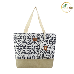Organic Jute Picnic Tote <b>Bag</b> Eco Friendly Grocery Shopping and Beach Carry <b>Bag</b> - Product Image 2