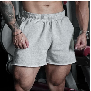 กางเกงขาสั้นออกกำลังกายสำหรับผู้ชายกางเกงขาสั้นเล่นกีฬาผ้าเทอร์รี่เฟรนช์สำหรับใส่ในฤดูร้อนออกแบบได้ตามต้องการ - Product Image 2
