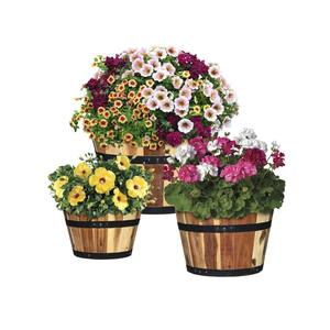 Jardinière ronde en bois d'acacia, écologique, durable, moderne, pour plantes d'intérieur/extérieur, support pour fleurs de jardin - Product Image 4