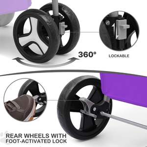 Cochecito de viaje para mascotas con parasol, cierre de cremallera y almohadilla de base extraíble, opciones hechas a medida - Product Image 3