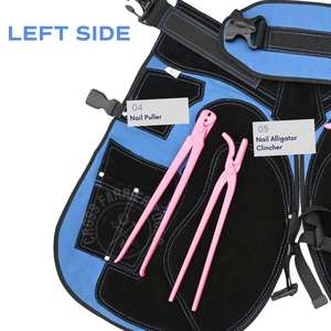 Kit d'outils de fermeur durable avec tablier, marteau de fermeur noir, outil de décollement rose, décolleur de clous, pince à clous courbée et à dents d'alligator - Product Image 5