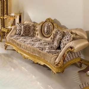 Juego de Sofás de Madera con Relleno de Esponja, Diseño Europeo de Lujo, Duradero, para Sala de Estar, Hotel, Apartamento, en Oferta - Product Image 3