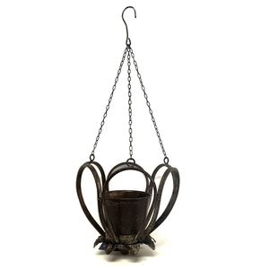 Pot de fleurs en fer au design traditionnel minimaliste, style rustique, pour plantes d'intérieur et d'extérieur, prix de gros - Product Image 1