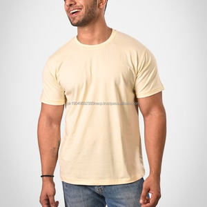 Chemises athlétiques Sport col rond Activewear Workout Plain Fitness 100% coton, T-shirt pour homme, coupe ample - Product Image 5