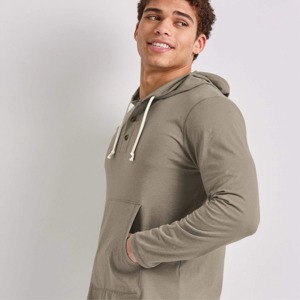 Quality Plus Size Color Block Terry Polyester/Cotton Solid Eco-Friendly Anti-Pilling 440g Oversized Fit Winter Men's Hoodie - Product Image 4