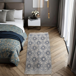 พรมปูพื้นขนสัตว์แบบถักสไตล์โบโฮสำหรับสัตว์เลี้ยงผ้าคอตตอนทอมือสำหรับตกแต่งบ้านพรมทางเดินแบบซักได้สำหรับปิกนิก - Product Image 1