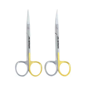Tijeras para Iris con Puntas Curvas Afiladas TC, Tijeras Oftálmicas para Cirugía, Instrumento de Corte de Tejido y Sutura, 110mm 11cm, Alemán - Product Image 1