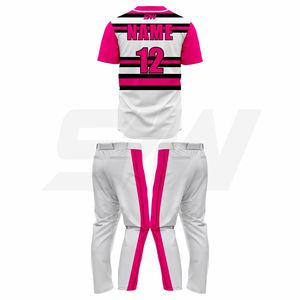 Maillot de baseball unisexe personnalisé respirant grande taille, vêtement de sport perlé par sublimation, uniforme de baseball antibactérien entièrement boutonné - Product Image 2