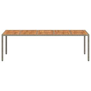 Set da Giardino in Polyrattan Grigio 98.43 X 39.37 X 29.53 Tavolo 98.43 X 39.37 X 29.53 Panca 98.43 X 39.37 X 29.53 Sedie Resistenti alle Intemperie - Product Image 3