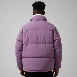 High Quality Winter Men's Puffer Jacket Stand Collar Zipper Full Sleeves Solid Color Waterproof Windproof Reasonable Prices - Product Image 6