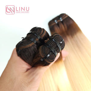 SMA prix de gros meilleure qualité de cheveux humains vietnamiens os raides Extensions de cheveux de couleur blonde ombrée - Product Image 4