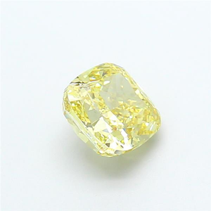 Diamante suelto de corte cojín, color amarillo intenso, certificado CVD, cultivado en laboratorio, con brillo radiante y elegante, pieza de joyería fina. - Product Image 4