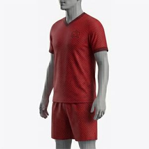 Conjunto de Uniforme de Fútbol Personalizado con Diseño Geométrico para Hombre, Impresión Sublimada, Transpirable, Manga Corta, para Todas las Temporadas, Corte Regular, Adulto - Product Image 3