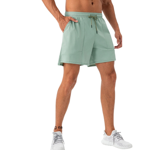 High Quality Men's Casual Fashion <b>Shorts</b> Quick-Dry Yarn Dyed Comfortable Fit Embroidered <b>Technics</b> Worsted Fabric Knee-Length - Product Image 2