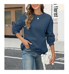 Nouvelle collection – Sweat-shirt décontracté et confortable pour femme, tricoté, à manches longues, col et épaules tombantes, couleur unie, service OEM – Bangladesh - Product Image 4