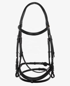 Bridon et rênes en cuir véritable fabriqués à la main ALR EQUESTRIANS pour la randonnée équestre, les courses et les compétitions, design durable, modèle ALR-BR - Product Image 1
