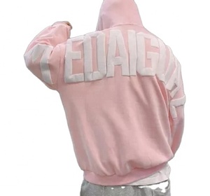Sweat à capuche personnalisé pour homme, imprimé en 3D, 100% coton, séchage rapide, respirant, impression en relief, OEM personnalisé - Product Image 1
