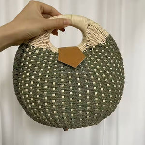 กระเป๋าหวายชายหาดทำด้วยมือพร้อมลูกปัดสไตล์ผ้าทอหรูหราพับได้น้ำหนักเบายั่งยืนจากเวียดนาม - Product Image 6