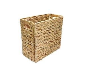 Foldable Handmade Natural Water Hyacinth Woven <b>Storage</b> <b>Basket</b> Rustic <b>Rectangular</b> Organizer, Large Multipurpose Use <b>Basket</b> - Product Image 3