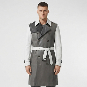 <b>Men</b> Genuine Leather Trench <b>Coat</b> <b>Mens</b> Waist Belt Leather <b>Long</b> <b>Coat</b> <b>Men</b> Turn-Down-Collar Leather Trench <b>Coat</b> - Product Image 6