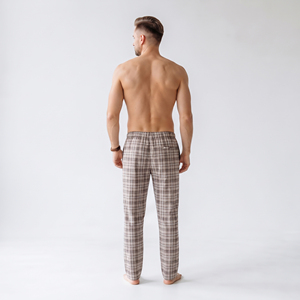 Men <b>Plaid</b> Cotton Pajama <b>Pants</b> Drawstring Waist Side Pockets Sleeping Trouser Lounge Wear Breathable Midweight <b>Pants</b> - Product Image 4