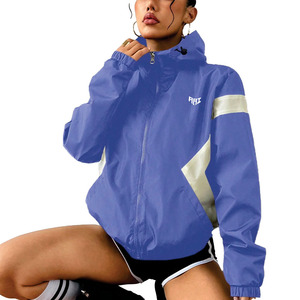 Women Lightweight Windbreaker <b>Jacket</b> <b>Waterproof</b> Hooded Zip Up Outdoor Running Casual Coat Reflective Panel Men's <b>Jackets</b> Supply - Product Image 1