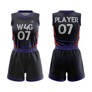 Ensemble d'uniformes de basketball personnalisés pour femmes, les plus vendus, imprimés sur mesure à l'avant, respirants, anti-humidité, séchage rapide, 100 % polyester - Product Image 4