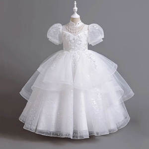 Vestido de Princesa al por Mayor para Niñas de 1 a 12 Años, Vestido de Tul con Capas y Lentejuelas Brillantes y Apliques - Product Image 1