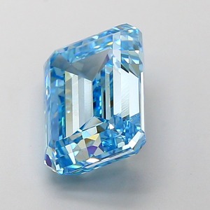 Diamante Cultivado en Laboratorio de Corte Esmeralda Azul Intenso de 5.03 Quilates, Claridad VS1, Pulido Excelente, Gema CVD Premium, Piedra de Joyería de Lujo - Product Image 3