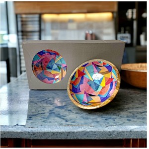 Artículo de Lujo, Tazones Modernos Desechables para Servir Ensaladas, Hechos a Mano con Madera de Mango y Acacia, Vajilla para Fiestas, HANDICRAFT HUB Uttar Pradesh - Product Image 5