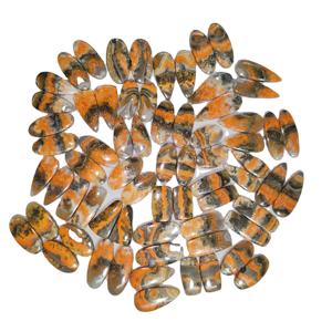 Cabujones de Cuarzo Natural Bumblebee de Estilo Elegante, Forma de Lágrima, Únicos, Rayas Amarillas y Negras Claras, 20-45mm, Formas Mixtas, KHUSHI GEMS STONE - Product Image 1