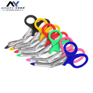 Ciseaux de traumatologie d'urgence en acier inoxydable pour pansements, instruments chirurgicaux, manuels, certifiés conformes aux normes - Product Image 4