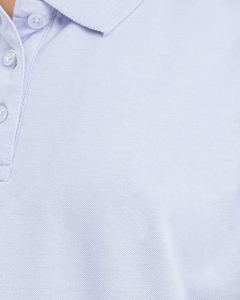 เสื้อกอล์ฟแขนสั้นผ้าปิเก้ระบายอากาศได้ดี สีพื้น สำหรับผู้หญิง ตกแต่งด้วยโลโก้พิมพ์ 3 มิติแบบกำหนดเอง ใส่สบาย เหมาะสำหรับฤดูร้อน - Product Image 4