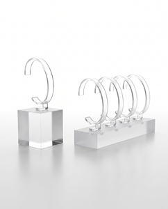 Premium Acrylic Transparent Freestanding Classic for Customized Watch Display Stand Easy Assembly <b>Corner</b> Shelf Watches - Product Image 2