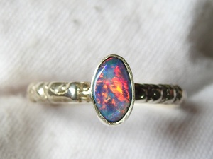 Australian <b>Opal</b> <b>Ring</b>-925 Sterling Silver-7.5 US Size-October Birthstone-<b>Opal</b> Doublets-Handmade Jewellery-Gift For Her - Product Image 3