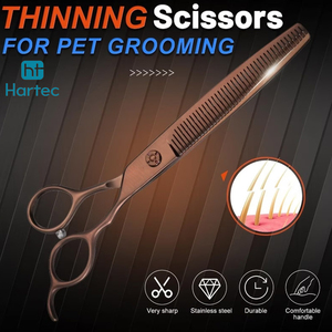 Ciseaux à effiler professionnels en acier inoxydable très tranchants de 7 pouces, durables, pour salon de coiffure, équipement et outils - Product Image 4