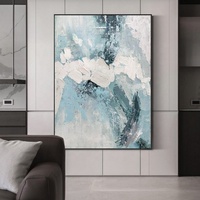 Toile acrylique murale décorative de grande taille peinte à la main Peinture à l'huile abstraite moderne
