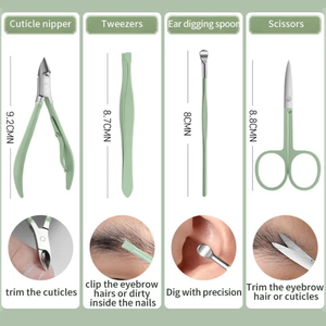 Brand New Beauty Instrument Kit 18 PCS Professional Stainless Steel Nail Clipper Travel Grooming Kit Manicure & Pedicure Set - Product Image 3