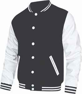 Veste universitaire pour homme, broderie personnalisée, toile, col montant, logo sur le devant, service OEM personnalisé - Product Image 5