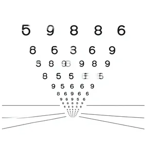 Tableau d'acuité visuelle numérique manuel 40 cm |   Tableau d'optométrie pour la maison et les cliniques - Product Image 1