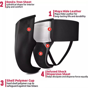 ขายส่ง ผลิตตามสั่ง ชุดป้องกันขาหนีบเทควันโดหนังคุณภาพสูง ยี่ห้อ WHITE STITCH INTERNATIONAL รุ่น WSI-GG-9 ปักโลโก้ตามสั่ง ใหม่ - Product Image 5