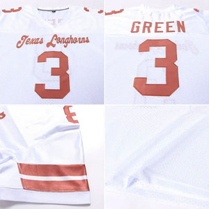 Maillots et uniformes de football américain en maille respirante extensible dans quatre directions, impression par sublimation, col en V, manches courtes - Product Image 3