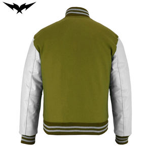 Veste universitaire de haute qualité pour homme, veste de baseball, uniforme scolaire, sweat-shirt décontracté, couleur unie, broderie de logo personnalisée - Product Image 3