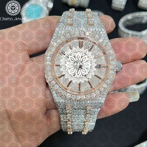 Reloj de Lujo para Hombre Charm Jewellis, Caja Tonneau de Acero Inoxidable de 43 mm, Movimiento de Cuarzo Analógico, Esfera de Cristal de Zafiro - Product Image 1