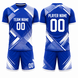 ชุดฟุตบอลสองชิ้นแบบยูนิเซ็กซ์ สีพื้น ระบายอากาศได้ดี แห้งเร็ว ชุดเสื้อเจอร์ซีย์ฟุตบอล ชุดฝึกซ้อมทีมแบบกำหนดเอง ชุดออกกำลังกาย - Product Image 3