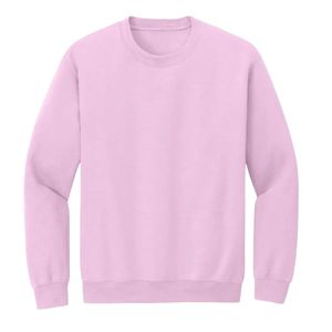 เสื้อสเวตเชิ้ตคอกลมสีชมพูสำหรับผู้หญิง แขนยาว ผ้าฟลีซเนื้อนุ่ม สวมใส่สบาย ทรงหลวม ปรับแต่งได้ ขายส่ง เสื้อผ้าสตรี - Product Image 1